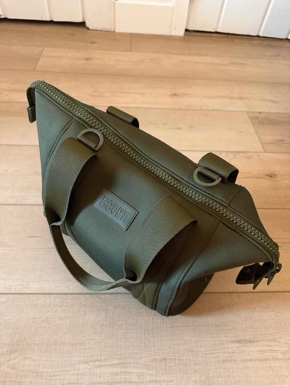 Dagne Dover Vegan Landon Neoprane Shoulder Crossbody Bag Moss Green Small